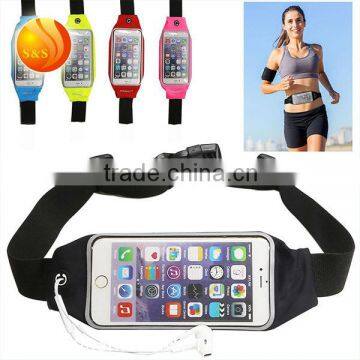 2016 Adjustable Hiking Belt Waist Pouch With Clear Touch Screen Window for iPhone 6 6S 4.7''