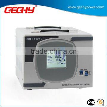 SRFII-6000-L Desk Type Relay Control Type Stabilizer LCD Digital Display Full Automatic AC Voltage Regulator