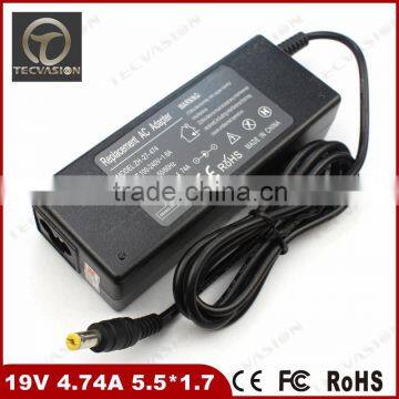 laptop AC power 19V 4.74A 90w 5.5*1.7 Notebook Charger For Acer 7560G 7741 7745G 7720 5750 5755G 5560G 5742G Adapter