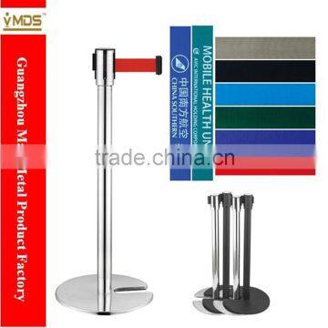 stainless steel retractable belt barrier poles stanchion depot