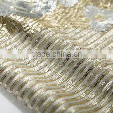 Sequin Embroidery Cloth;3mm+3mm Gold Mbroidery Cloth;Polyester Fiber;30A Eyelet Fabric Cloth;dress, Home Textile Toys Crafts Use photo-6