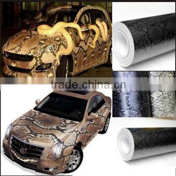 New Fashion Car Styling PVC Removeable Snake Skin Car Wrap Vinyl