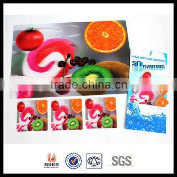 Cheapest 3D lenticular PP fruit designs place mats of fruit design as Tourist souvenirs