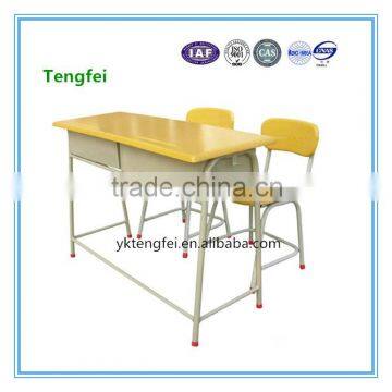 Wooden Werzalit Student Double Desk And Chair Set for Primary Student TF-8506 photo-2