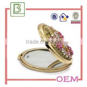 Fashion design fold make up metal mirror for women
