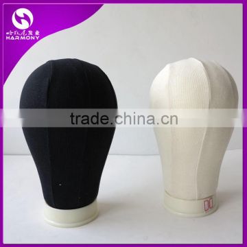 ( 21"/22"/23"/24"/25" ) 1 piece Off-white or Black or White Canvas Block Mannequin Head Cotton Canvas Head for making wigs