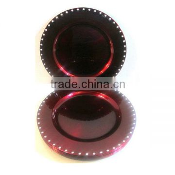 Plastic party beaded plates