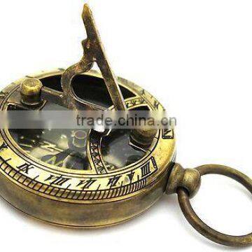 Collectable Brass Sundial & Compass - Pocket Sundial compass