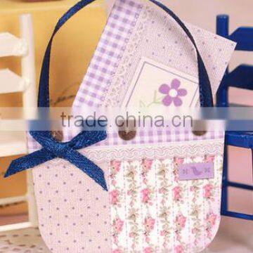 Diversified latest designs purple handmade design with elegent ribbon birthday card/greeting card/inviation card