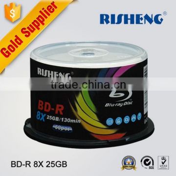 RISHENG blank blu ray dvdr 25gb factory wholesale/blank blu-ray disks 6x printable/blank blu ray media 50cake