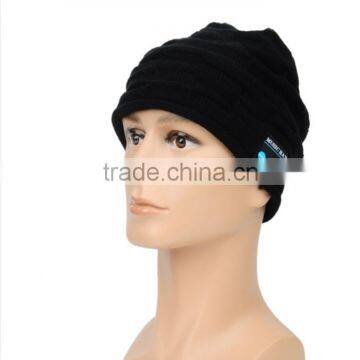 New Fashion 2015 Warm Beanie Hat Wireless Bluetooth Smart Cap Headphone Headset Speaker Mic