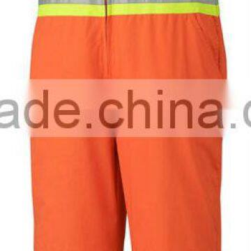 Poly/Cotton Bib Overall With Pockets, High Visibility Tapes Reflectors