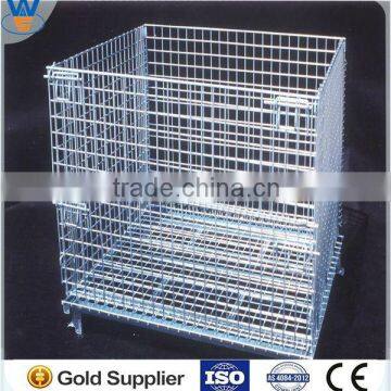 Folding Wire Mesh Cage Storage Foldable Steel Container