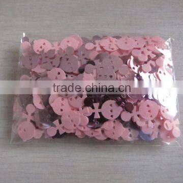 2X1.6cm Metallic PVC It's a Girl New Bady Happy Birthday Confetti for Party Decoration photo-5
