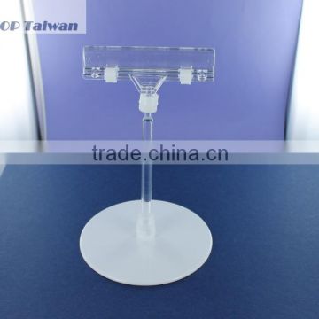 Round base table top sign holder or table stand sign holder or color round base with clear clip sign holder