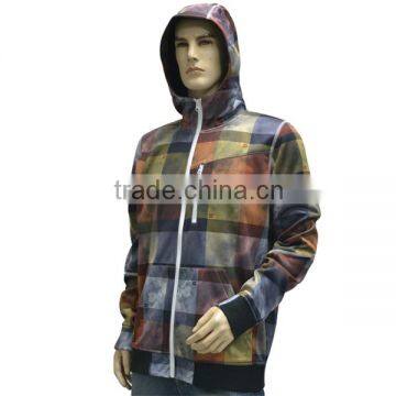 Custom sublimation 3d printed leisure zipper-up hoodies sweatshirt
