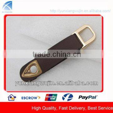 CD8437 Custom Fashionable Metal Leather Zipper Pulls for Handbags