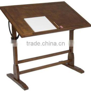 Solid wood gorgeous drafting table,vintage look studio design drafting table