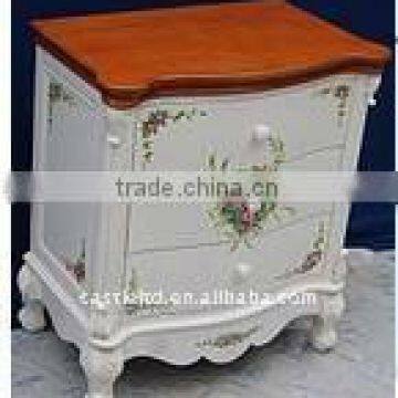 Hand Painted wood chest of drawers