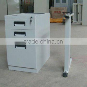 Luoyang MDF Top Metal Frame L-shape Light Grey Steel Office Table photo-5