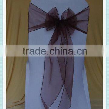 YHS#15 organza polyester banquet wedding wholesale chair cover sash