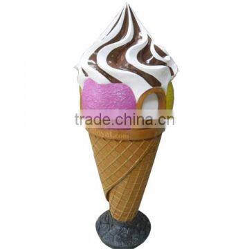 ice cream shop decoration cone/ Fibreglass Ice cream Cone Shop advertising/Ice cream shop decoration