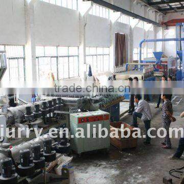 Construction board extrusion line