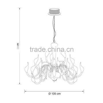 Modern Art White Swan Chandelier Lighting 29001 photo-2