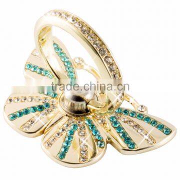 Samco Butterfly Phone Ring Stand Holder 360 Degree Rotating Ring Grip Car Holder Mount Cell Phone and Tablets Anti Drop Ring photo-2