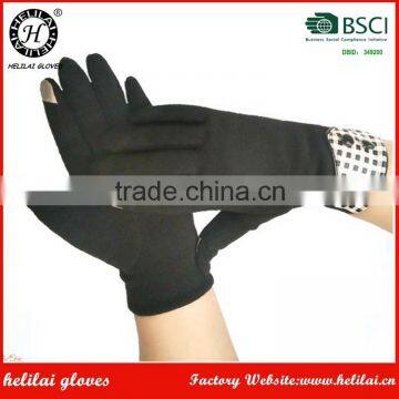 HELILAI Gloves Supplier Classical Black Spandex Gloves For Touch Screen