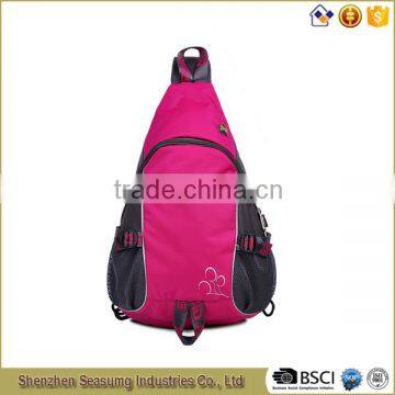 Water Resistant Hiking Sling Bag with Water Bottle Pocket