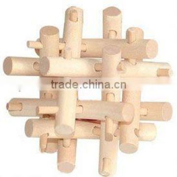 8*8*8cm Top Quality Wood IQ Puzzle with Promotions