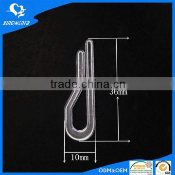 Transparent plastic clips for garment packing