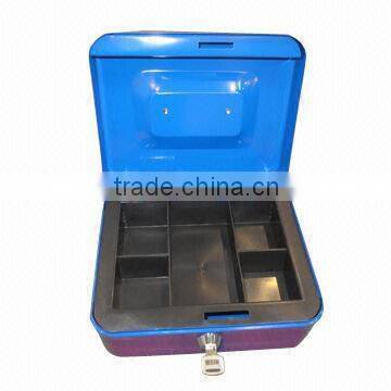 With Compartment for Rolled Euro Coins and Business Cheques Cash Box