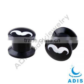 Fashion Piercing Custom Wholesale Epoxy Logo Acrylic Ear Plugs photo-2