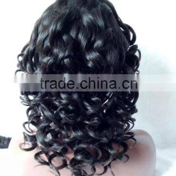 full lace wig indian remy 2016 fashion style 20 inch natural black color