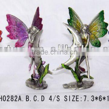 Metal Beautiful Pewter Fairy for Gift, Polyresin Fairy