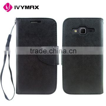 Made in China factory wallet leather phone case for samsung core prime G360