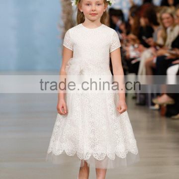 (MY1410) MARRY YOU Children Wedding Dress Short Sleeve Lace Flower Girl Dress Patterns