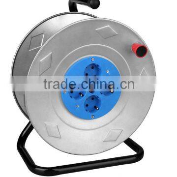 Euro Cable Reel steel Iron Extension cord reel VDE cable H05VV-F 3G1.5 25/50M 16A 250V VDE plug ROHS