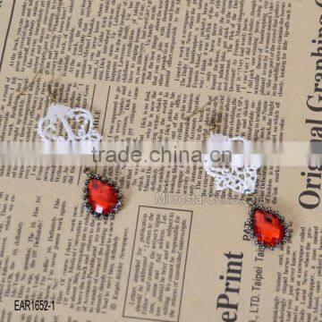 2015 IN STOCK 8cm cheap white women beactiful earrings