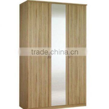 3 door kd melamine cheap Mirror wardrobe