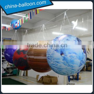 Inflatable hanging planet balloon/ inflatable Jupiter balloon with led light inside