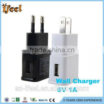 Mini EU/US Plug Home Travel Dual Port AC USB Wall Charger for iPhone for Samsung
