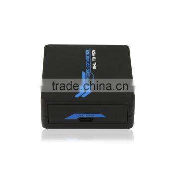 New Arrival MHL To VGA + 3.5mm AUDIO/SPDIF Mini Converter, With Micro Usb to Micro Usb Power Cable, Factory Supply photo-2