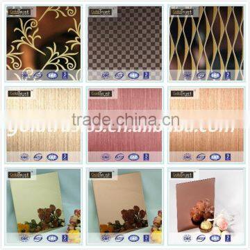 colored mirror 304/316/201 stainless steel perforated decorative sheet