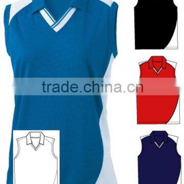 Sublimated Colorful Uniform Team Wear Top Custom Volleyball Jersey Without Sleeve Sleeveless