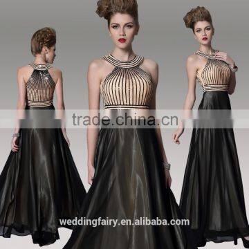 Made In China Elegant Black Sleeveless Formal/ Evening Dress 2015