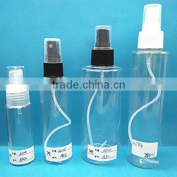 30ml 60ml 100ml 120ml cylinderical spray pump plastic bottle for skin care