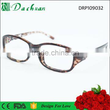 Beautiful design young lady optical russian reading glasses with metal decoration